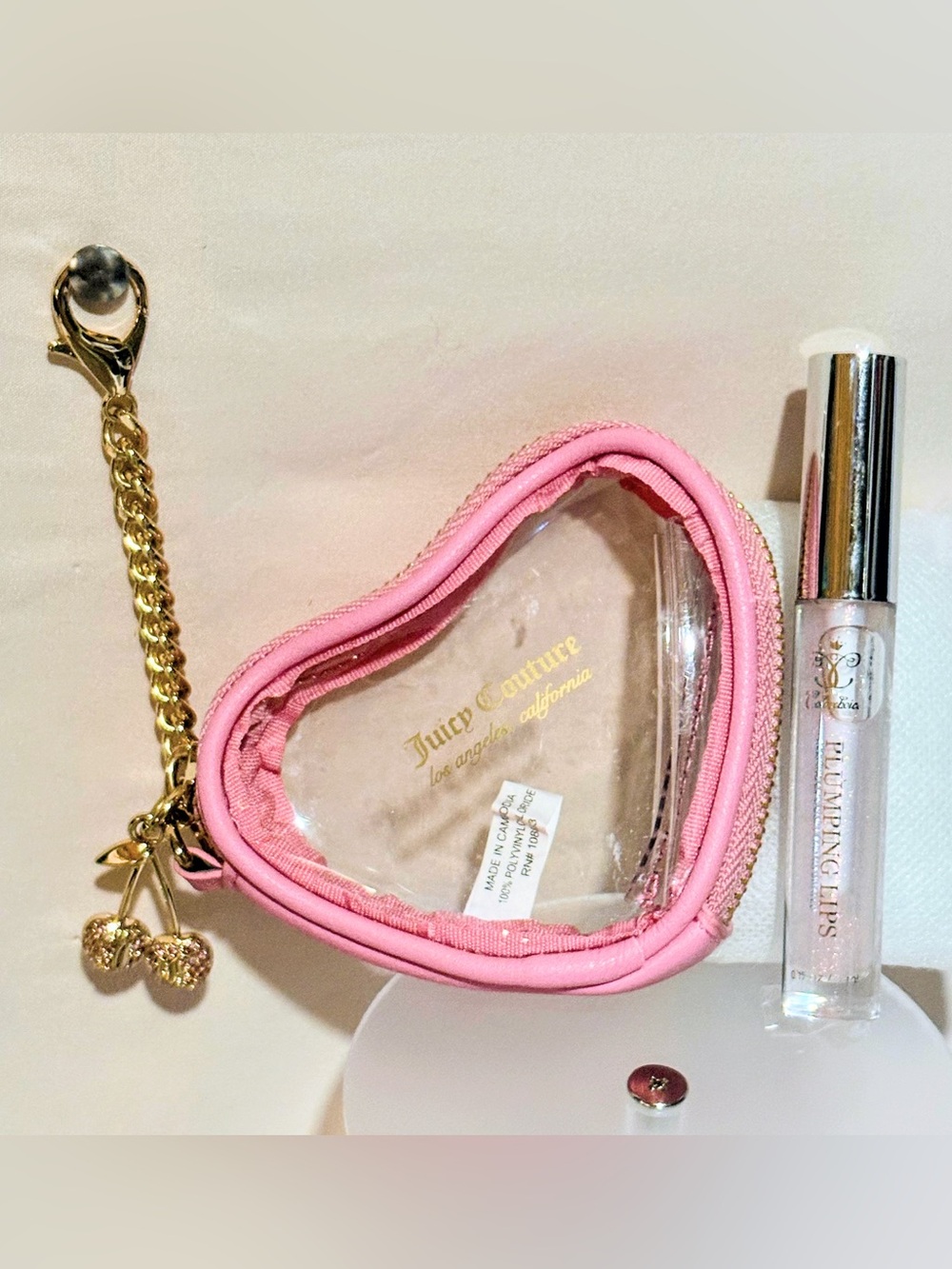 Juicy Couture Plumping Lips Gloss with Pink Heart Pouch